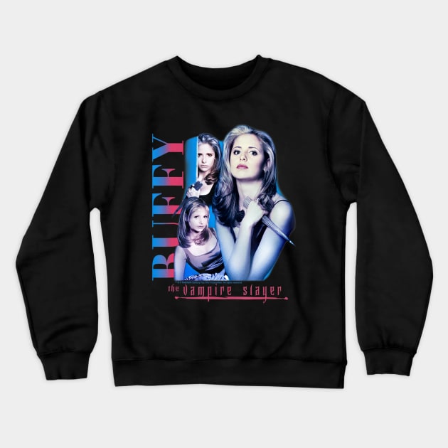 Buffy The Vampire Slayer Buffy Collage Crewneck Sweatshirt by defreitasysou